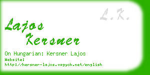 lajos kersner business card